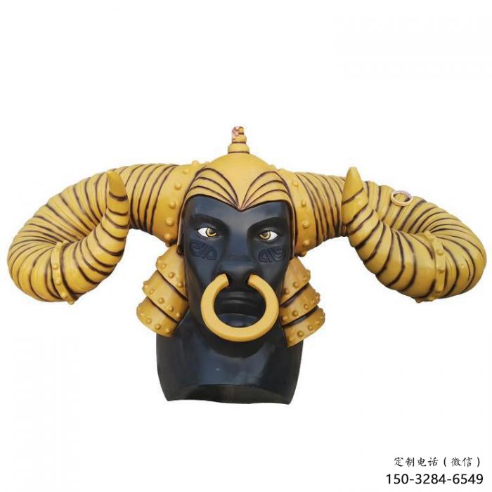 仿真牛角雕塑 酒店公園雕塑 風(fēng)景區(qū)擺件