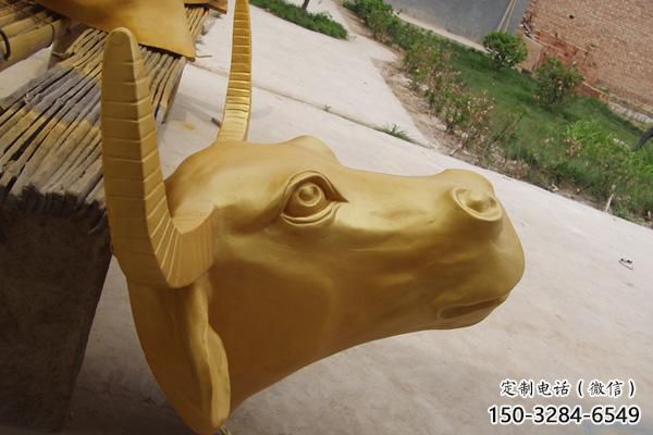 城市牛頭雕塑 風(fēng)景區(qū)彩繪雕塑 抽象擺件
