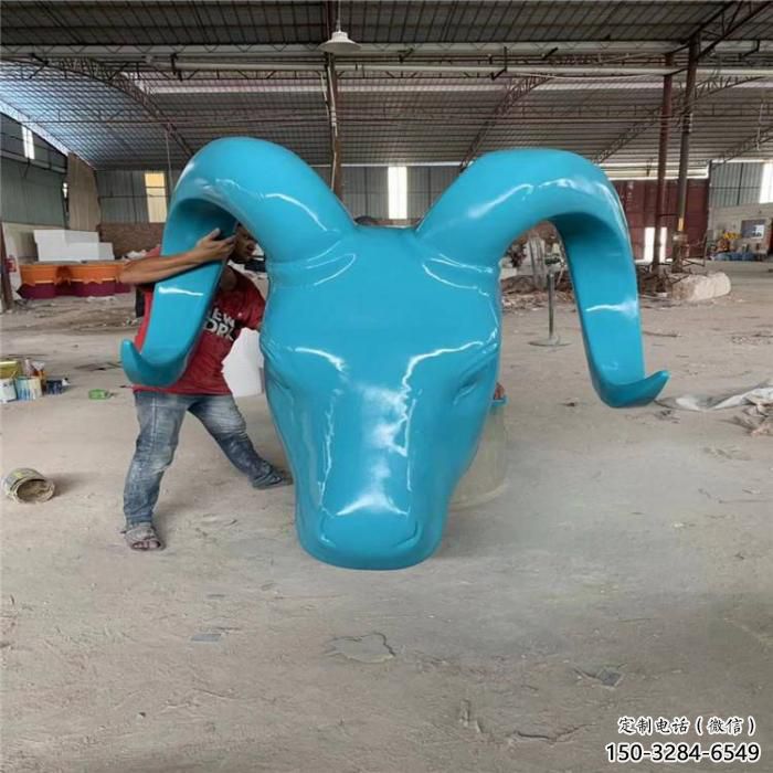 仿真牛頭雕塑 店門口園林雕塑 動物小品