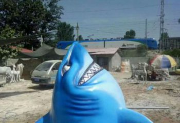 彩繪魚頭雕塑 仿真生物雕塑 步行街擺件