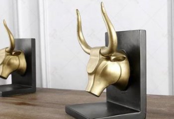 彩繪牛角雕塑 仿真動物雕塑 步行街擺件