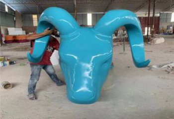 仿真牛頭雕塑 店門口園林雕塑 動物小品