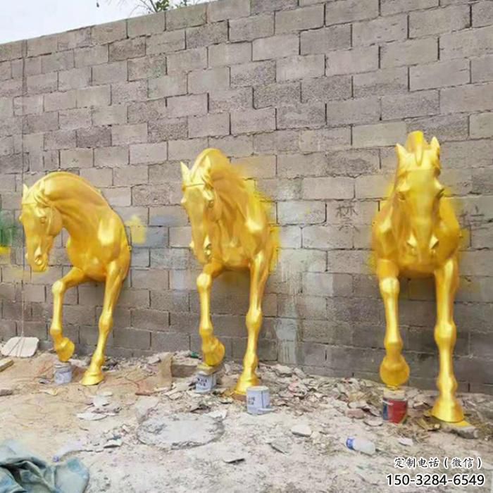 仿真馬頭雕塑 店門口園林雕塑 動物小品