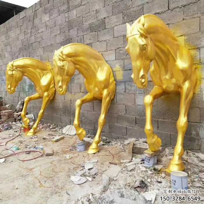 酒店馬頭雕塑 庭院仿真雕塑 彩繪小品