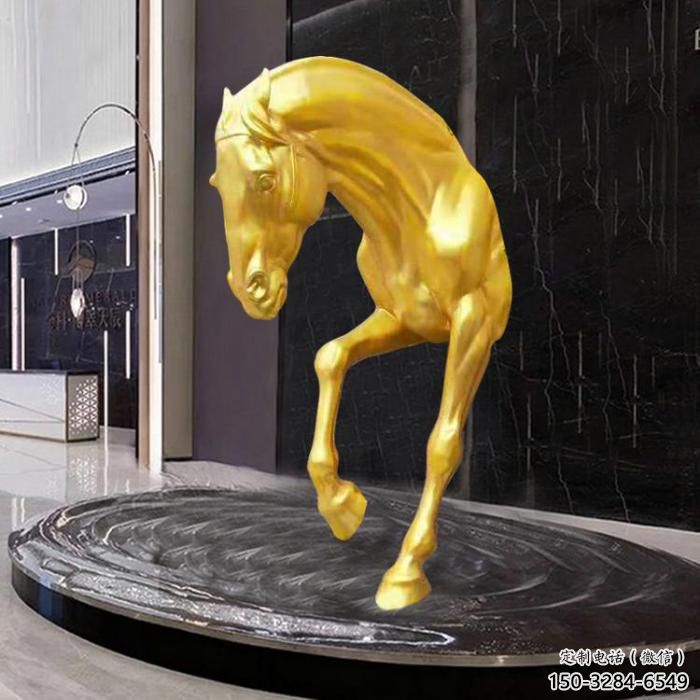 園林馬頭雕塑 城市廣場雕塑 步行街?jǐn)[件