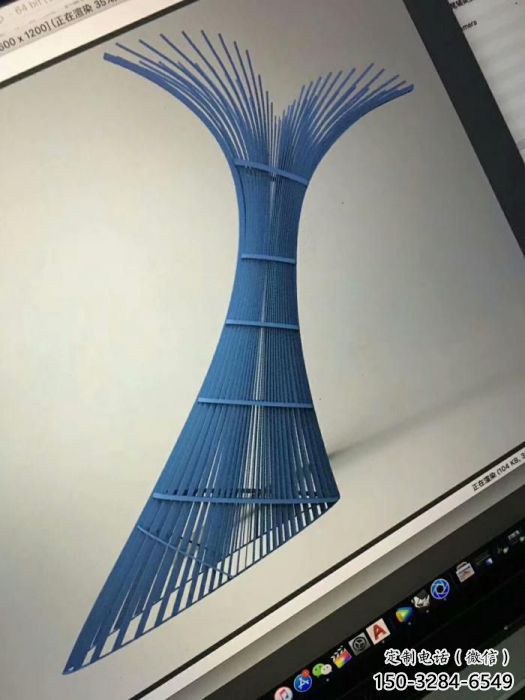 大型魚尾雕塑 步行街宣傳雕塑 仿真擺件