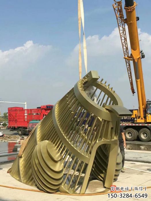 公園魚尾雕塑 酒店門口雕塑 彩繪擺件