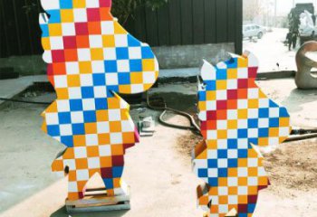 大型馬頭雕塑 步行街宣傳雕塑 仿真擺件