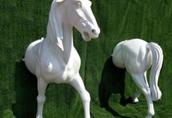 公園馬頭雕塑 酒店門口雕塑 彩繪擺件