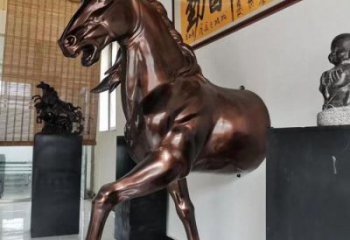 古銅色馬頭雕塑 大型城市雕塑 商業街擺件