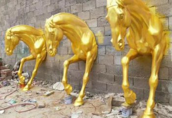 酒店馬頭雕塑 庭院仿真雕塑 彩繪小品