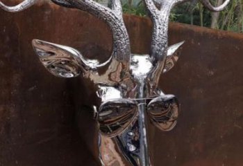 售樓處鹿頭雕塑 商業街仿真雕塑 動物擺件
