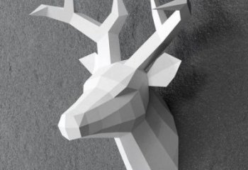 商場鹿頭雕塑 仿真動物雕塑 店門口小品