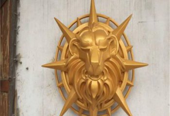 店門口獅子頭雕塑 創意景觀雕塑 仿真擺件