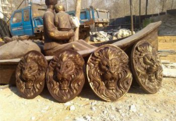 風景區獅子頭雕塑 售樓處廣場雕塑 仿古擺件