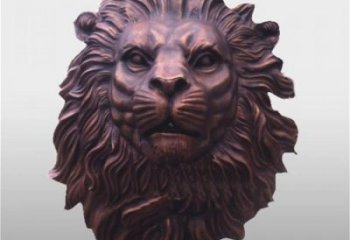 古銅色獅子頭雕塑 大型城市雕塑 商業街擺件
