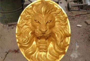 獅子頭雕塑 田間彩繪雕塑 仿真擺件