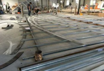 仿真魚尾雕塑 酒店公園雕塑 風景區擺件