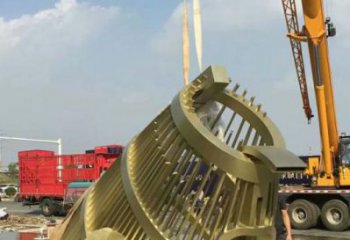 公園魚尾雕塑 酒店門口雕塑 彩繪擺件