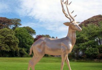 抽象小鹿雕塑 店門口彩繪雕塑 步行街擺件