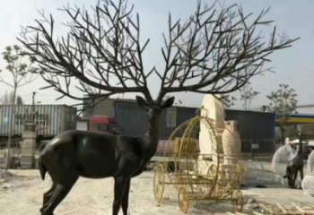 店門口麋鹿雕塑 創意景觀雕塑 仿真擺件