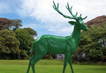 古銅色小鹿雕塑 大型城市雕塑 商業街擺件