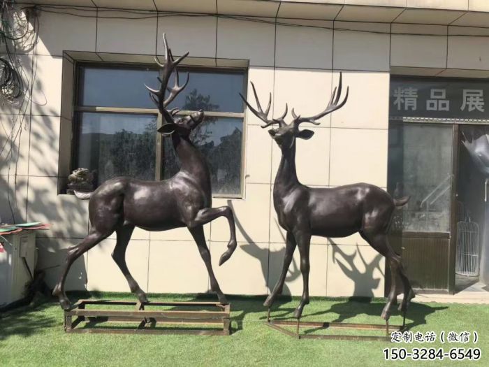 大型麋鹿雕塑 門口創(chuàng)意雕塑 售樓處小品