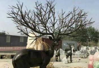 商業街麋鹿雕塑 售樓處雕塑 動物擺件