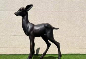 抽象麋鹿雕塑 店門口彩繪雕塑 步行街擺件