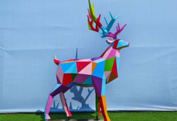 仿真麋鹿雕塑 店門口園林雕塑 動物小品