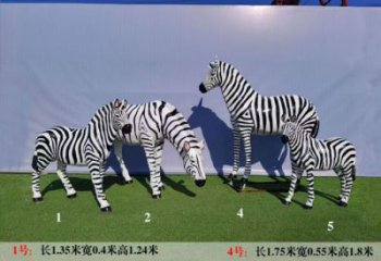 公園斑馬雕塑 酒店門(mén)口雕塑 彩繪擺件