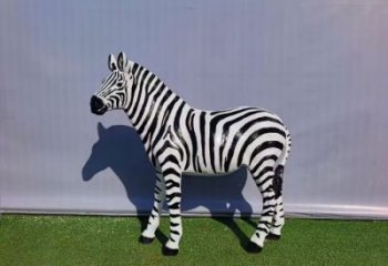 田間斑馬雕塑 彩繪仿真雕塑 園林?jǐn)[件