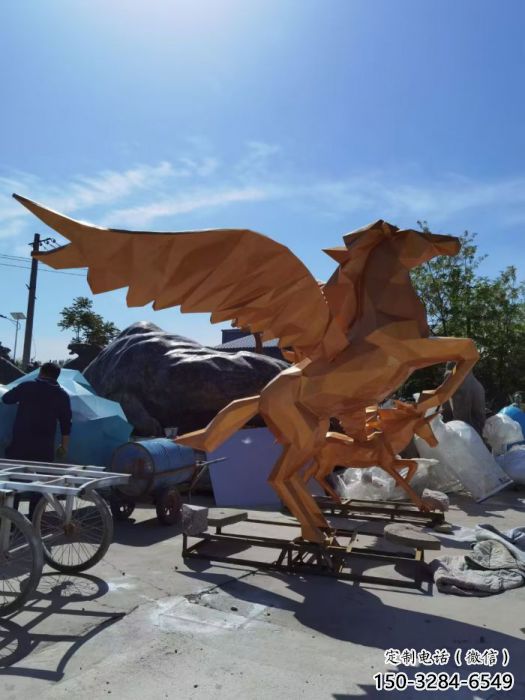 仿真飛馬雕塑 店門口園林雕塑 動物小品