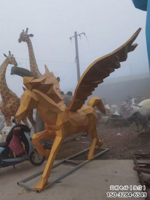 廣場飛馬雕塑 公園仿真雕塑 抽象擺件