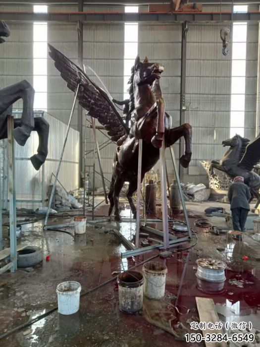 庭院飛馬雕塑 城市古銅色雕塑 動(dòng)物小品