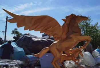 仿真飛馬雕塑 店門口園林雕塑 動物小品