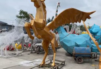 門口飛馬雕塑 售樓處仿真雕塑 彩繪小品