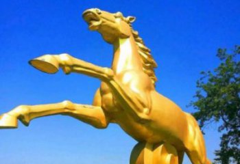 仿真金馬雕塑 店門口園林雕塑 動(dòng)物小品