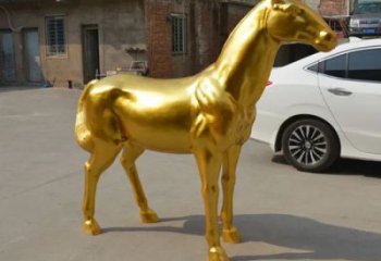 酒店金馬雕塑 庭院仿真雕塑 彩繪小品