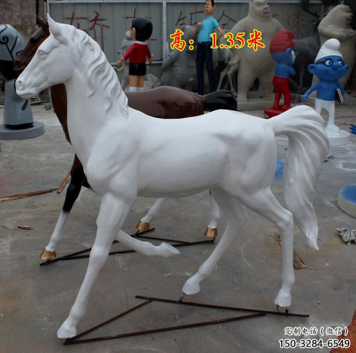 店門口白馬雕塑 創意景觀雕塑 仿真擺件