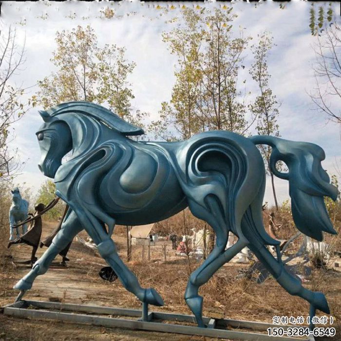 大型駿馬雕塑 商業街廣場雕塑 古銅色擺件
