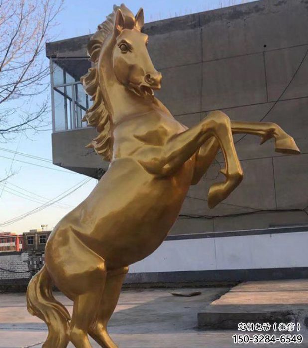 門口駿馬雕塑 售樓處仿真雕塑 彩繪小品