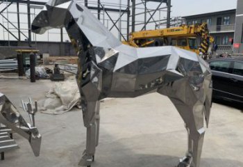 創(chuàng)意駿馬雕塑 步行街店門(mén)口雕塑 鏡面小品