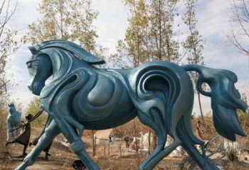 大型駿馬雕塑 商業街廣場雕塑 古銅色擺件