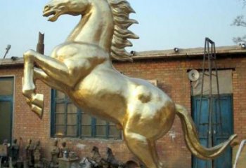 售樓處馬踏球雕塑 商業街仿真雕塑 動物擺件