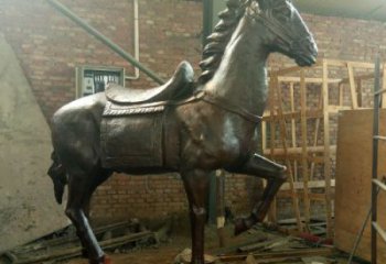 庭院馬踏飛燕雕塑 城市古銅色雕塑 動物小品