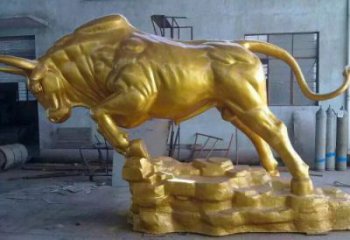 彩繪華爾街牛雕塑 仿真雕塑 步行街擺件