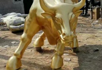 庭院華爾街牛雕塑 城市古銅色雕塑 音樂小品