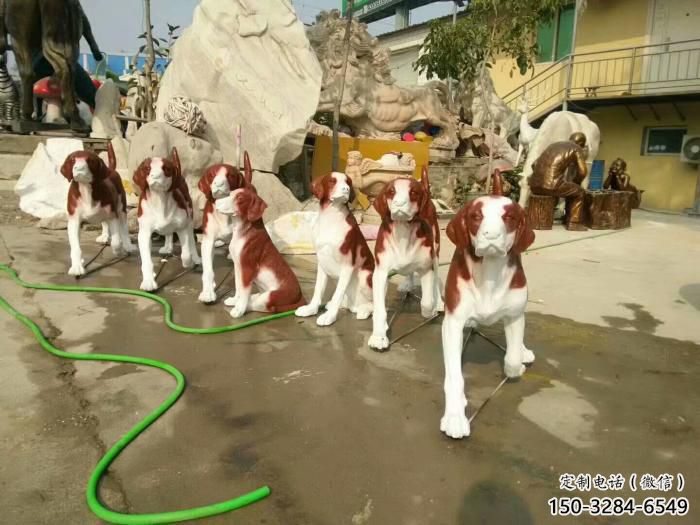 庭院小狗雕塑 城市古銅色雕塑 動(dòng)物小品