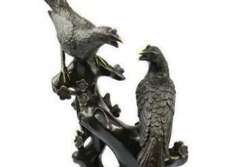 古銅色喜鵲雕塑 大型城市雕塑 商業(yè)街?jǐn)[件